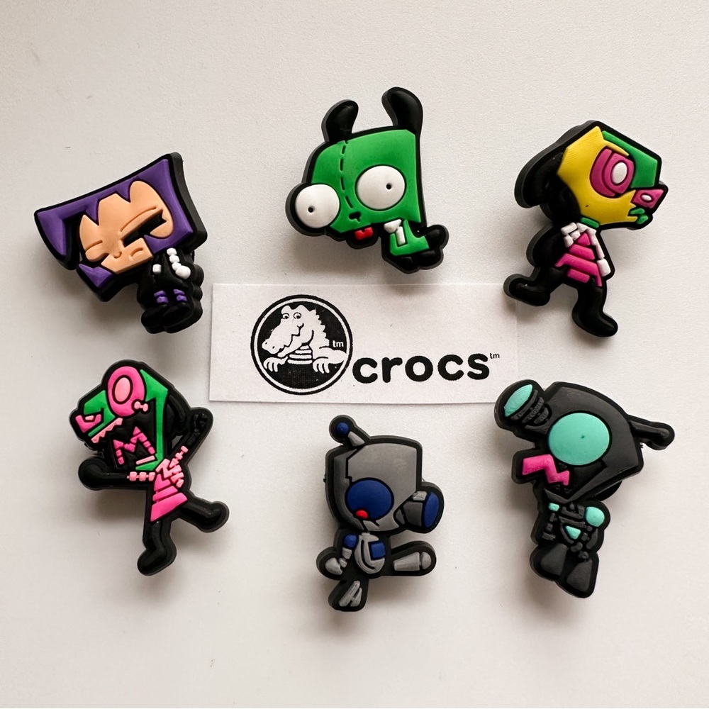 6 invader zim shoe charms